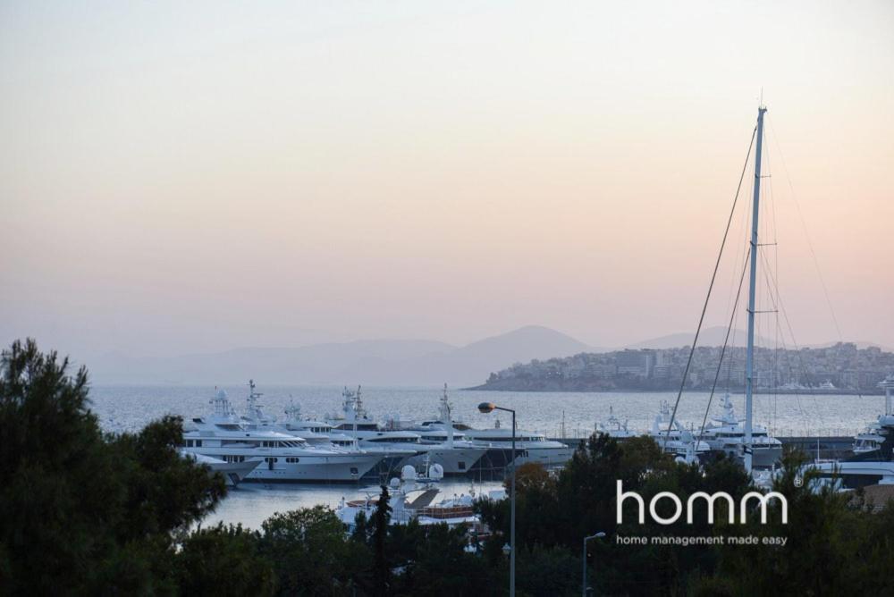 95M² Homm Spectacular Flisvos Marina Sea View Flat Leilighet Athen Eksteriør bilde