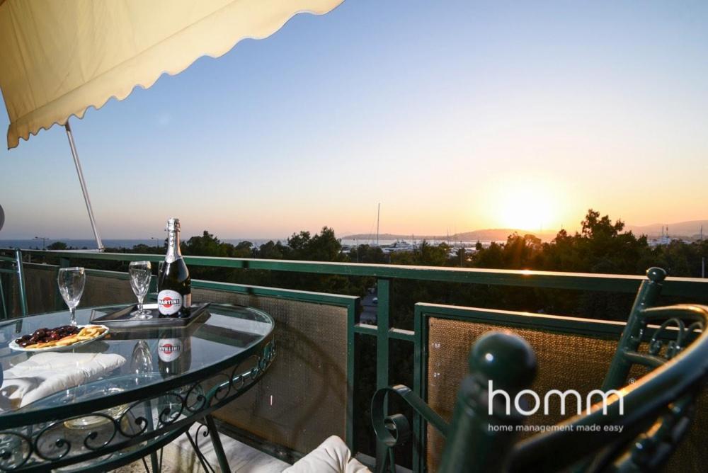 95M² Homm Spectacular Flisvos Marina Sea View Flat Leilighet Athen Eksteriør bilde